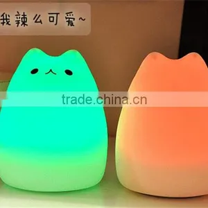 Colorful Animal Silicone Nightlight USB Charging Nightlight Color Changing Cartoon Colorful Lamp Cat Desk Lamp thumbnail-4
