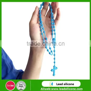 Food Grade Silicone Necklace/Beautiful Silicone Necklace Wholesale Silicone Bead Necklace Teething thumbnail-2