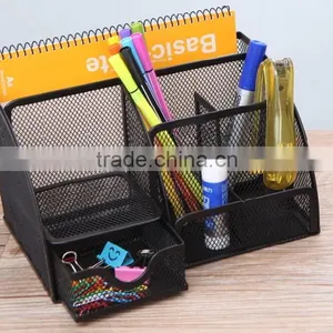 Hot Selling Multi-use Metal Mesh Desk Organizer With Multi-color thumbnail-1