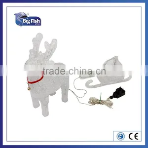 Battery Operated Crystal Reindeer and Sleight LED Light thumbnail-1