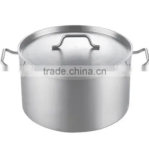 Two Handle Sauce Pan Saucepan Cooker Family Restaurant Hotell Usage High Body Stainless Steel Stock Pot With Lid thumbnail-2
