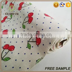 Awards Banquet Birthday Party Table Cover Printed Polyester Ramie Fabric thumbnail-5