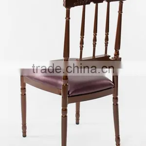Wholesale Quality Stackable Aluminum Fancy Royal Wedding Chair QL-D907 thumbnail-3