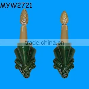 Wall Mounted Ceramic Antique Candle Sconce thumbnail-1