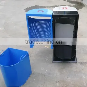 Arlau Metal Steel Recycling Bin 2 Compartments thumbnail-2