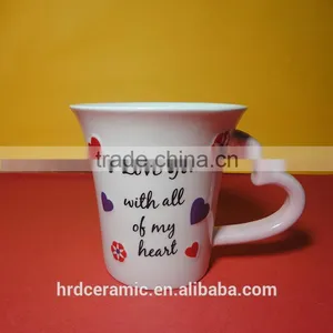 Hot Sale Hotel White Porcelain Espresso 320 ml Ceramic Coffee Cup thumbnail-1