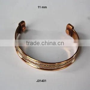 Three Metal Style Magnetic Copper Bracelet Wearing it Has Health Benefits thumbnail-1