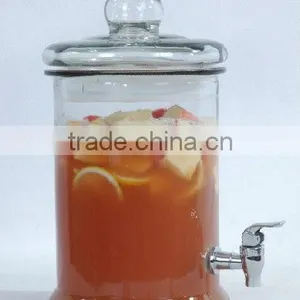 5 L Clear Glass Infusion Jar/glass Jar With Tap and Glass Lid PJ25 Dispenser thumbnail-1