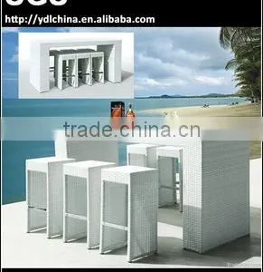 Modern Rattan Bar Table and Barstool Furniture for Sale thumbnail-1