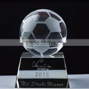 Custom Awards Souvenir Gift Sports Trophy Crystal Football Trophy thumbnail-1