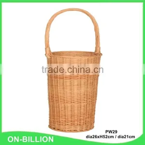 Handmade Tall Home Natural Corner Wicker Umbrella Basket thumbnail-2