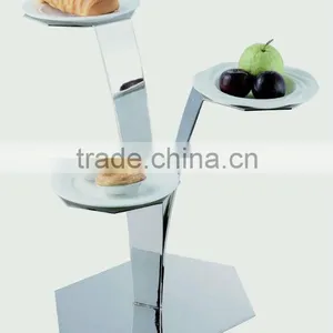 3 Bowl Stainless Steel Buffet Display Shelf thumbnail-1