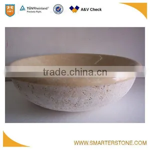 Yellow Wooden Marble Customised Hand Washing Bowls thumbnail-4