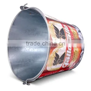 High Quality Chinese Factory Customized Logo Metal Galvanized Beer Ice Bucket thumbnail-3