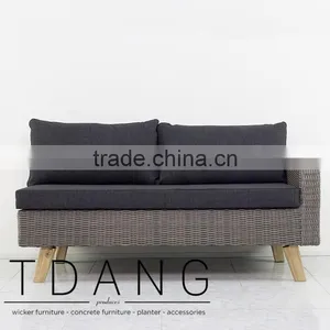 Torguta Left Hand Wicker Bench - Outdoor Conservation Furniture thumbnail-1