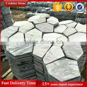 Cheap Irregular Slate Landscaping Stone Paving on Mesh thumbnail-3