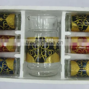 JK003 7pcs Glass Drinking Set With Deco thumbnail-6