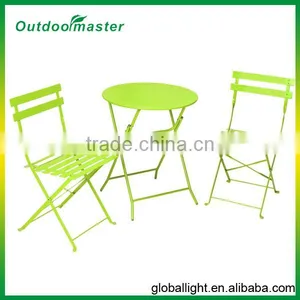 3-Piece Folding Cheap Bistro Set Lemon Green thumbnail-1