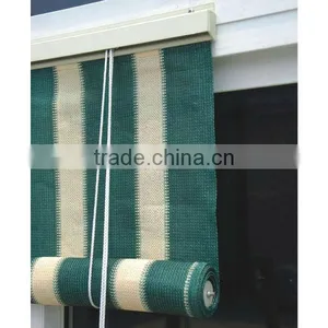 Window Blind Knit PE 2.4 x 2.1m - Green & Beige thumbnail-1