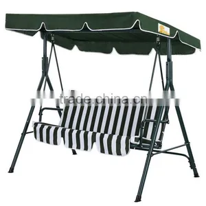 Customized Green Stripe 3 Seats Swing Chair Hanging Chair for Hot Sale thumbnail-1