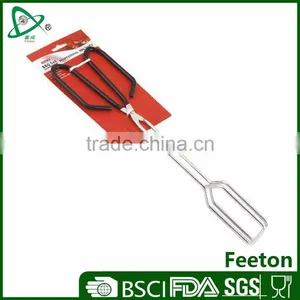 Mental Chrome Plated Grill Food Service Tongs With PVC Coating Handle thumbnail-1