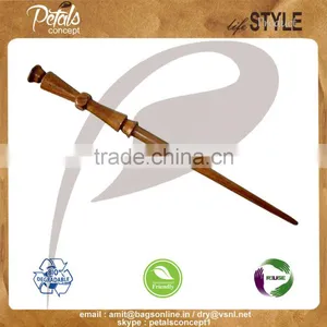 Popular Hot Selling Teak Wood Smooth Finish Oily Surface Wooden Wands thumbnail-1