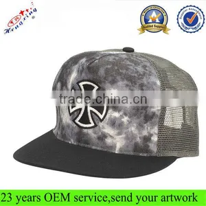 5 Panels Foam Flat Bill Blank Snapback Fashion Trucker Cap Mesh Cap thumbnail-1