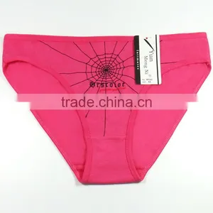 Yun Meng Ni Underwear Fashion Spider Web Printing Briefs Soft Cotton Sexy Woman Panties thumbnail-2