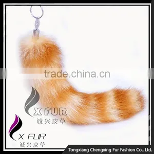 CX-R-04 Wholesale Genuine Raccoon Tail Keychain thumbnail-4