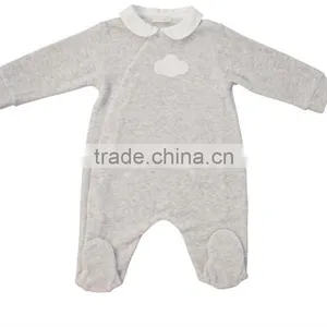 Angel Kids Baby Rompers Cotton Baby Girl Collar Jumpsuit thumbnail-1