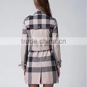 Check Fashion Design Winter Women Coat thumbnail-5