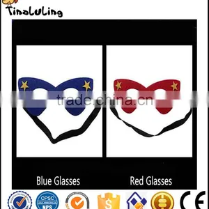 Very Cool Colorful Glasses Felt Kids Mask With Black Elastic Head Band thumbnail-2