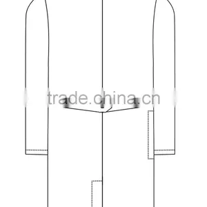 Customized Long Sleeve Medical Uniforms Three Pockets Unisex Medical Lab Coat thumbnail-3