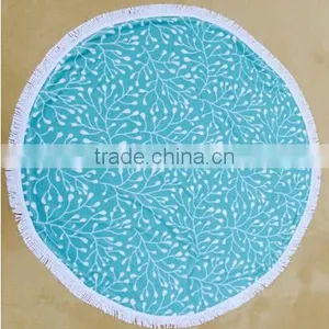 Hot Sale Cheap Reactive Print Microfiber Beach Towel With Tassel thumbnail-4