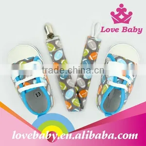 Footwear Chinese Walk Canvas Boy Soft Sole Baby Shoes Matching Infant Pacifier Clip thumbnail-4