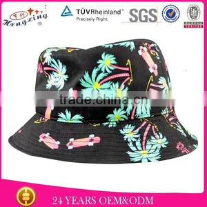 Coconut Tree Custom Hawaii Print Designer Bucket Hat for Sale thumbnail-1