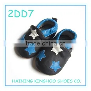 High Quality Rubber Sole Leather Baby Shoes Leather Slipper thumbnail-1