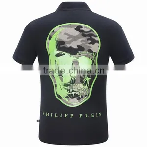 Custom Good Quality Cheap Skull Pattern Printed Polo T-shirt Wholesale in China thumbnail-4