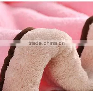 High Quality 100% Polyester Coral Fleece Knitted Baby Blanket thumbnail-5