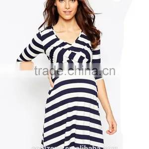 Trade Assurance Cross Over Design Stretch Maternity Dresses Wholesale Maternity Clothes 2015 thumbnail-2