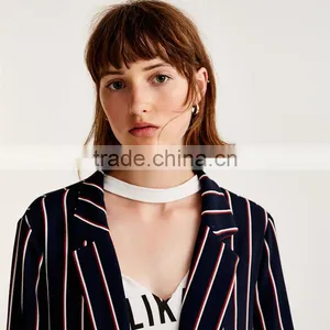 2017 SIMPLE STYLE Ladies Long Casual Striped Blazer Coat thumbnail-4