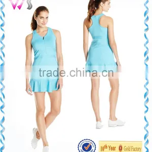 Hot Sale 2017 Sexy Fashion Sports Wear Sleeveless Women Tennis Dress thumbnail-2