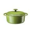 Round Enameled Cast Iron Casserole With Silicon Knob thumbnail-1