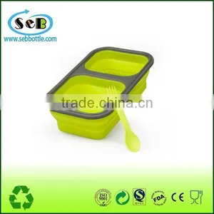 Silicone Collapsible Food Storage Lunch Box thumbnail-1