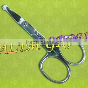 3.5" SCISSORS - Straight MUSTACHE + NOSE HAIR W/safety thumbnail-1