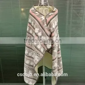 China Factory 100% Polyester Throw Flannel Sherpa Shawl Blanket thumbnail-1