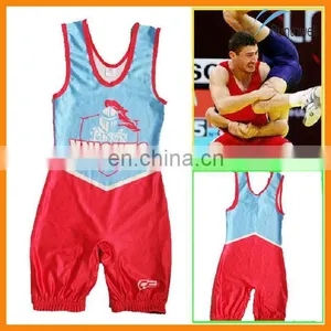Custom Design Sublimated Mens Wrestling Wear/ Womens Wrestling Singlet/ Wholesale Wrestling Singlet thumbnail-1