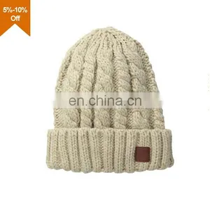 Stylish Custom Plain Winter Running Beanie With Custom Tag thumbnail-1