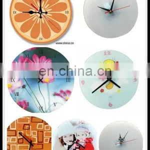 Sublimation Tempered Glass Clock for Wall or Desk thumbnail-1