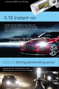 New Style Brillant Light 8000lm LED Headlight Waterproof for Cars thumbnail-5